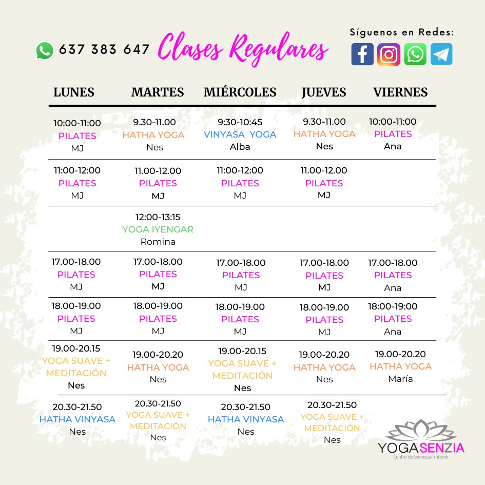 Horario Yoga Senzia